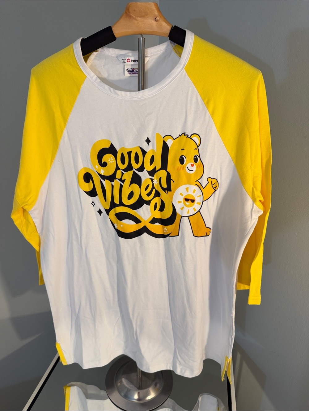 Care Bears Yellow & White 'Good Vibes' Raglan Tee